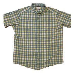 Columbia Plaid Button Up Short Sleeve Shirt